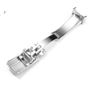 Hebilla de Reloj Ajustable de Lujo de 16 mm, Compatible con <span class=keywords><strong>Rolx</strong></span>, Plateada Cepillada, para Relojes de Acero Inoxidable con Cierre Desplegable - Product Image 6