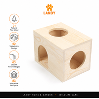 Maison pour animaux de compagnie en bois de luxe multi-styles pour écureuil, hamster, habitat en bois naturel de qualité supérieure pour petits animaux, décoration professionnelle