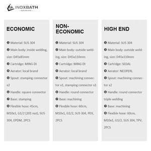 Качественные смесители с керамическим картриджем смесители из нержавеющей стали 304 смесители для воды кран для кухни смеситель для раковины - Product Image 3