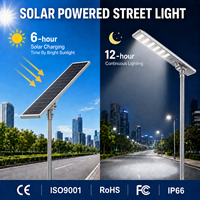 LECUSO Lampadaire Solaire Tout-en-un 500W 400W 300W Installation Facile Étanche IP65 Éclairage Routier LED Batterie LiFePO4 Détecteur de Mouvement