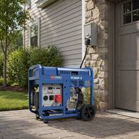 Groupe électrogène mobile Yuchai 8KW 230V (monophasé)/400V 1800 tr/min super silencieux à châssis ouvert, démarrage électrique, alimentation de secours d'urgence