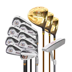 Conjunto completo de clube de golfe personalizado, preço de fábrica, clube de golfe personalizado para iniciantes, homens, liga de titânio, conjunto de clube de golfe
