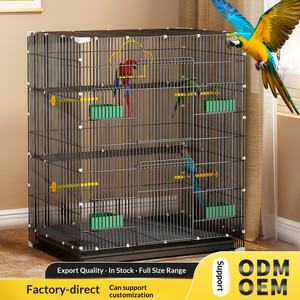Fabrika Toptan Satış Tellerden Yapılmış Papağan Kafesi, Sazan Papağanları ve Kaplan Papağanları İçin Özel Şifreli Çok Kuşlu Büyük Boy Ev Tipi Villa Kuş Kafesi - Product Image 5