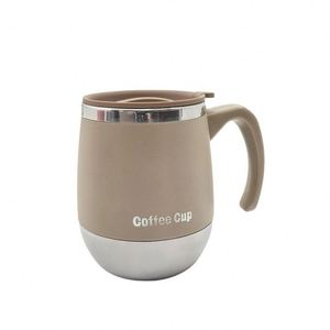 Stainless Steel Vacuum Insulated Double-Layer <b>Egg</b>-Shaped Mug with Handle Large Capacity Office Coffee Cup - Product Image 5