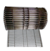 Bande transporteuse en maille d'acier inoxydable 304 316, en forme de Z, pour machine à enrober le chocolat, en fil plat métallique