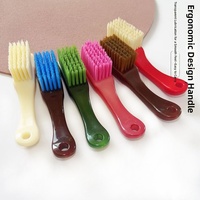 Brosse de nettoyage longue à poils doux multicolores avec manche en bois, personnalisable avec logo OEM, pour le bricolage