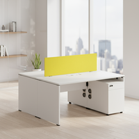 Bureau de travail professionnel à double rangée, système de connexion ABS, mobilier de bureau d'équipe, structure en acier