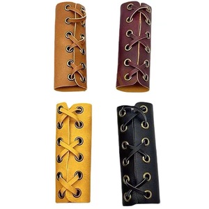 En stock : Poignées de guidon rétro en cuir PU pour vélos électriques, pièces de modification de moto, poignées universelles pour VTT. - Product Image 4
