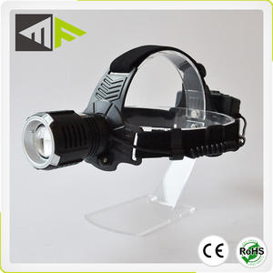 Lampe <span class=keywords><strong>Tac</strong></span> à DEL à forte puissance 1000 Lumens Double batterie 18650 Lampe frontale rechargeable avec fonction zoom - Product Image 2