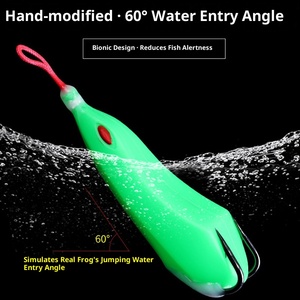 <span class=keywords><strong>Falcon</strong></span> modifié Thunderfrog Silicone grenouille leurre 7.5cm 16.5g noir King Kong crochet truite lac artificiel dur appât - Product Image 4