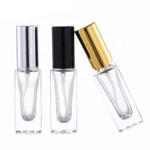 Wholesale Perfume Glass <b>Bottle</b> Atomizer Custom 5ml Clear Square Fine <b>Mist</b> Spray Perfume <b>Bottle</b> With Screw Cap - Product Image 2