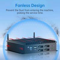 Chasis Industrial sin Ventilador para Computadora Integrada, Core I7-8550U (1.8-4.0GHz), 256GB RAM, 16GB SSD, Doble LAN 2.5G, Wi-Fi 6, Windows 11 Pro