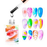 Vernis à ongles gel liquide Cloverfei 15ml effet fleur éclose, vernis gel UV pour nail art