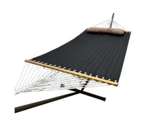 Amaca Classica Imbottita e Trapuntata con Cuscino e Supporto, Lettino da Giardino per Interni ed Esterni con Cuscino - Product Image 1