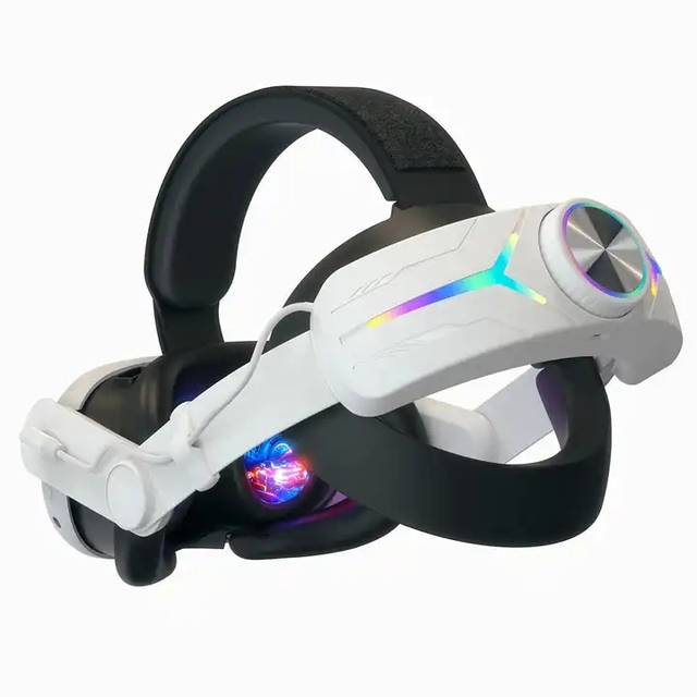 New VR Head Strap With 8000 MAh Battery RGB Light Adjustable Elite Strap for Mta Qest 3 VR Accessories