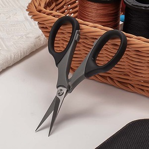 Thread Cutter <b>Scissors</b> Stainless Steel Black Gray Straight Head For <b>Sewing</b> Craft DIY Paper Cutting Household Use - Product Image 2