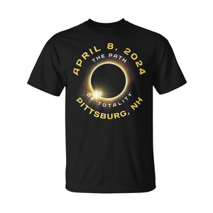 T-shirt Pittsburg NH 2024 Eclipse solaire - Totalité de l'éclipse du 8 avril - Product Image 2