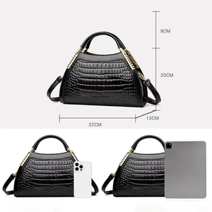 Borse a Tracolla di Lusso in Pelle PU Effetto Alligatore per Donne, Elegante Borsa Firmata - Product Image 4