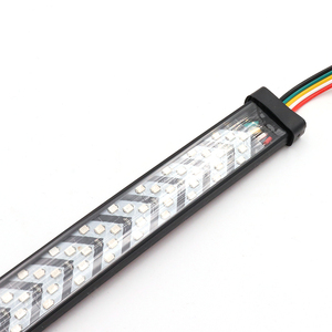 Bande lumineuse LED rouge jaune pour camion, barre lumineuse Triple rangée à 4 fonctions avec clignotant de frein de conduite pour Jeep pick-up SUV Dodge - Product Image 2