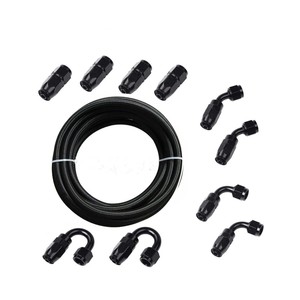 Kit de Mangueras de Aceite Trenzadas de Nylon Negro General AN10 de 5M con 10 Conectores para Actualización y Modificación Universal - Product Image 2