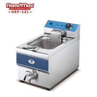 Friteuse électrique commerciale de comptoir pour poulet frit, un réservoir, un panier, 13L