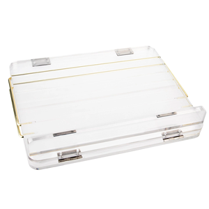 3-layer Acrylic Hot Bending <strong>Book</strong> Stand With Gold Support Adjustable Height - Product Image 6