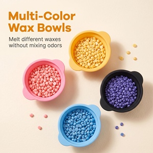 Wholesale Food Grade Silicone Waterproof Non-Stick Wax Melting Bowl Set for Hair Removal Wax Beans Heating Beauty Salon Use OEM - Product Image 4