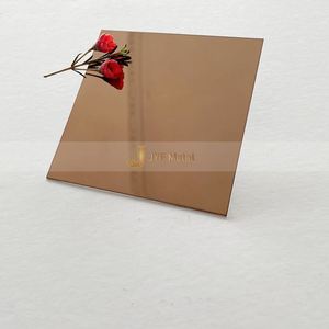 EX783 Plaque en acier inoxydable super miroir 8K couleur argent et or rose, taille personnalisée 4ft*8ft, avec service de cintrage - Prix - Product Image 6