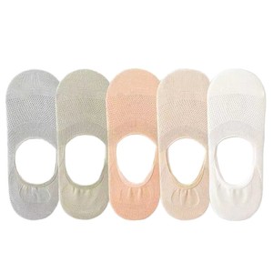 Women Summer Thin Low Cut Non Slip Invisible Breathable Mesh Socks Solid Color Polyester Fiber Casual Style - Product Image 3