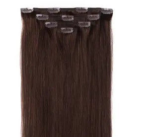 TopElles में क्लिप मानव बाल एक्सटेंशन डार्क ब्राउन 100g/सेट प्राकृतिक रंग शीर्ष गुणवत्ता और आसान स्थापित करने के लिए