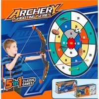 Ensemble de tir à l'arc lumineux en tissu pour enfants, avec flèches et cible en forme de requin, jouet de tir à l'arc unisexe pour les enfants de 3 ans et plus, sports de plein air