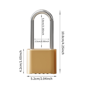 लंबे समय तक पासवर्ड सफारी भारी-शुल्क 4 अंकों के संयोजन पैडलॉक भारी-शुल्क 4-अंकों का संयोजन पैडलॉक - Product Image 2