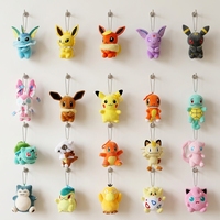 Peluches Pokémon Anime de 4 pouces, animaux en peluche doux, mini porte-clés Pokémon mignons, pendentif pour sac à dos, cadeau