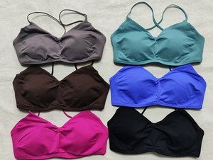 Completi Yoga Donna Più Venduti: Nuova Tendenza Reggiseno Incrociato, Shorts a Vita a V Arricciati, <span class=keywords><strong>Pantaloni</strong></span> Svasati, Tute Fitness Seamless Donna - Product Image 2