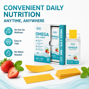 Strisce Orali Dissolubili OKTW DHA EPA Omega-3, Comode per l'Uso Quotidiano, Nutrizione Omega per Adulti, Gusto Menta e Fragola, Disponibili - Product Image 6