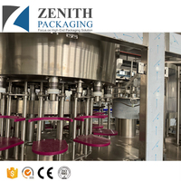 Machine de remplissage automatique d'eau en bouteille de qualité export Zenith / Certifiée CE/ISO / Contrôle de niveau de liquide haute précision 1 mm