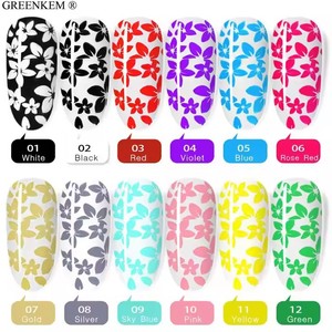 12 couleurs 8ml <span class=keywords><strong>vernis</strong></span> à ongles Gel estampage noir blanc timbre impression huile UV Gel laque tremper <span class=keywords><strong>vernis</strong></span> pour Nail Art estampage - Product Image 2