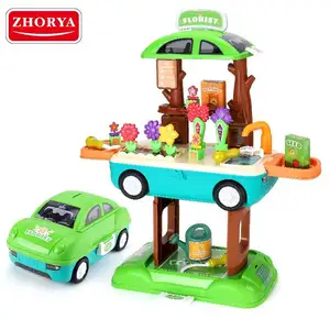 Zhorya Education Diy Plant Tools Set 41 Piece Beetle Car Toys 2 en 1 Pretend Play Juguete preescolar