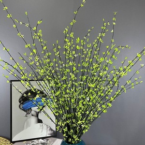 Ramas de sauce artificiales, flores de seda suave de plástico verde para decoraciones de hogar y bodas, ecológicas, impresas en 3D - Product Image 1