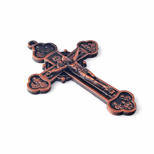 Pendentif en métal cuivre antique avec les douze apôtres ACR040 pour la fabrication de chapelets et de porte-clés - Product Image 2