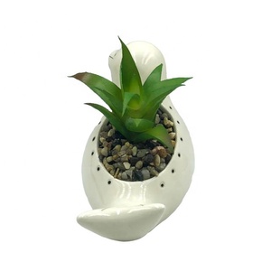 Blanco lindo Animal <span class=keywords><strong>de</strong></span> cerámica, maceta suculenta <span class=keywords><strong>olla</strong></span> con sello <span class=keywords><strong>de</strong></span> forma para <span class=keywords><strong>la</strong></span> decoración <span class=keywords><strong>de</strong></span> <span class=keywords><strong>la</strong></span> casa - Product Image 4
