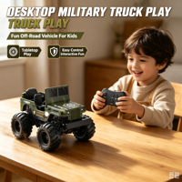 DWI Dowellin SUV militaire RC à l'échelle 1/64, véhicule tout-terrain télécommandé 4x4 avec châssis en alliage