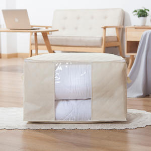 Organisateur de couette pliable pour vêtements en gros grand sac de rangement en tissu non tissé épaissi de <span class=keywords><strong>charbon</strong></span> de bois - Product Image 3