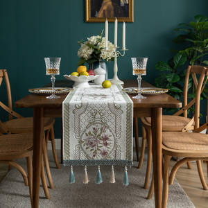 Chemins de <span class=keywords><strong>table</strong></span> en chenille vintage pour le Nouvel An, chemins de <span class=keywords><strong>table</strong></span> jacquard personnalisés pour les fêtes, chemins de <span class=keywords><strong>table</strong></span> pour les anniversaires, chemins de <span class=keywords><strong>table</strong></span> pour les fêtes de Noël - Product Image 4