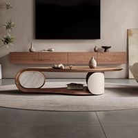 Meubles en bois d'intérieur de haute qualité, magnifique ensemble de table basse, table centrale en bois colorée en forme de feuille
