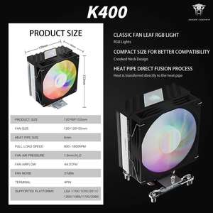 Ventilateur de refroidissement CPU <span class=keywords><strong>Cooler</strong></span> <span class=keywords><strong>Master</strong></span> K400, refroidisseur d'air RGB, ordinateur PC pour Intel LGA 115X 1200 1366 1700 - Product Image 3