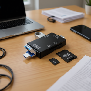 เครื่องอ่านการ์ดมัลติฟังก์ชั่น USB Type C OTG อะแดปเตอร์การ์ดไมโคร SD TF สำหรับโทรศัพท์พีซีแล็ปท็อป - Product Image 3