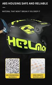 Nhà Máy Bán buôn đầy đủ mặt xe máy Mũ bảo hiểm <span class=keywords><strong>Cross</strong></span>-off road Motocross karting ABS chất liệu mới nhanh chóng phát hành đóng cửa - Product Image 5