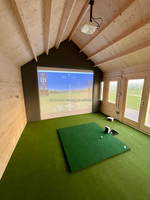 Tapis d'entraînement de golf 3D GSM 153DNBR 5FTX5FT Premium à 3 couches, tapis de frappe pour le golf, tapis d'enseignement de golf pour le driving range