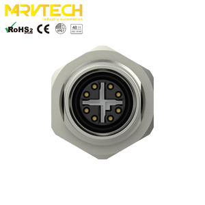 Conector de Cable Ethernet Marvtech X-code Shield, Receptáculo de Moldeo M12, Adaptador Hembra IP67 para Automoción, Cat6 IEC 1000mbit/s - Product Image 2